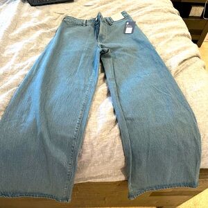 Target High Rise sailor wide leg ankle jeans